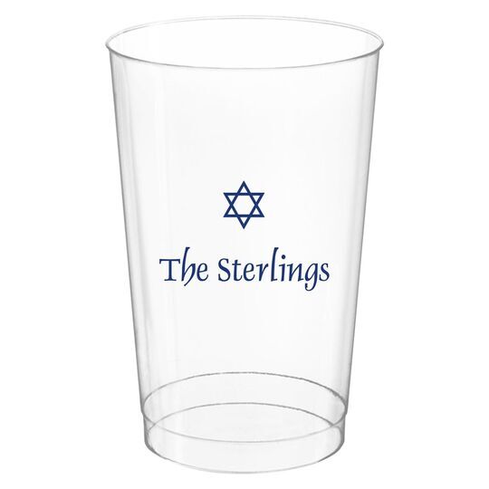 Little Star of David Clear Plastic Cups